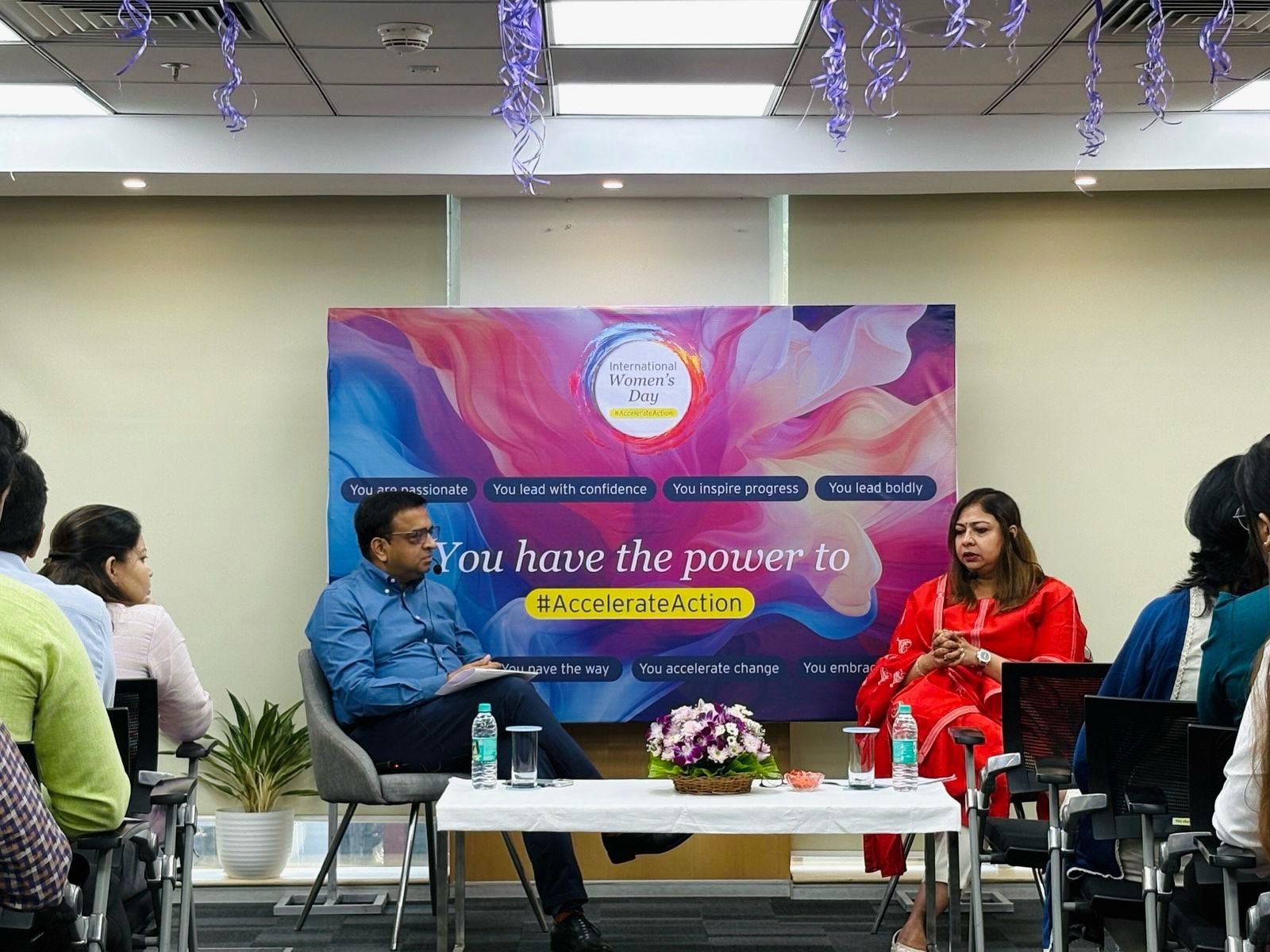 Our Managing Partner, Sucharita Basu was invited as Guest Speaker at EY Kolkata in celebration of their Women’s Day / Week 2025. Mr Harish Agarwal conducted a fire side chat with Ms Basu and they ensured that the EY team is engaged and motivated.
