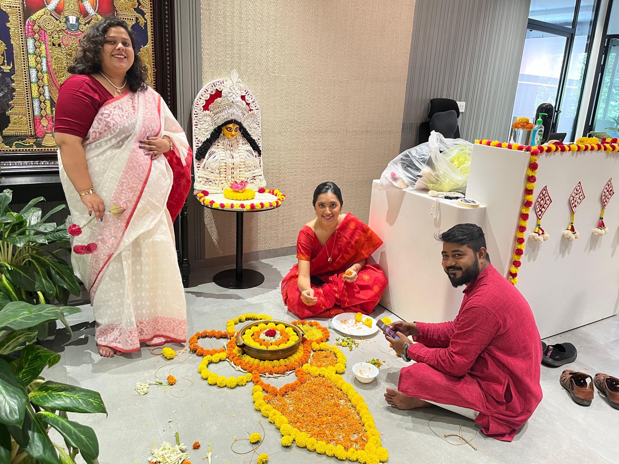 AQUILAW celebrated Durga Pujo with Bengali treats, festive décor, and the "dhak". Wishing everyone a powerful Durga Pujo and Navratri!